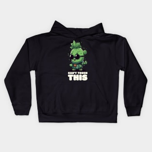 Can't Touch This" T-Shirt - Funny Cartoon Cactus Design Kids Hoodie